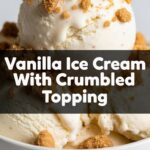 Vanilla Ice Cream With Crumbled Topping