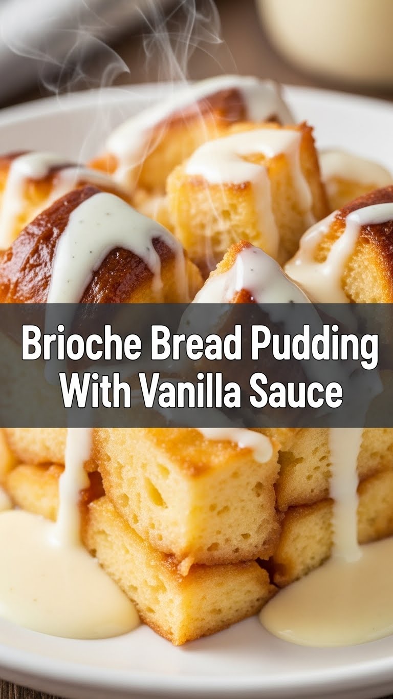 Brioche Bread Pudding With Vanilla Sauce