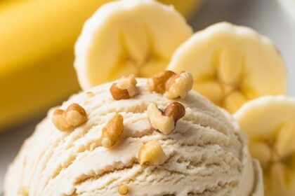 Banana Ice Cream With Nuts