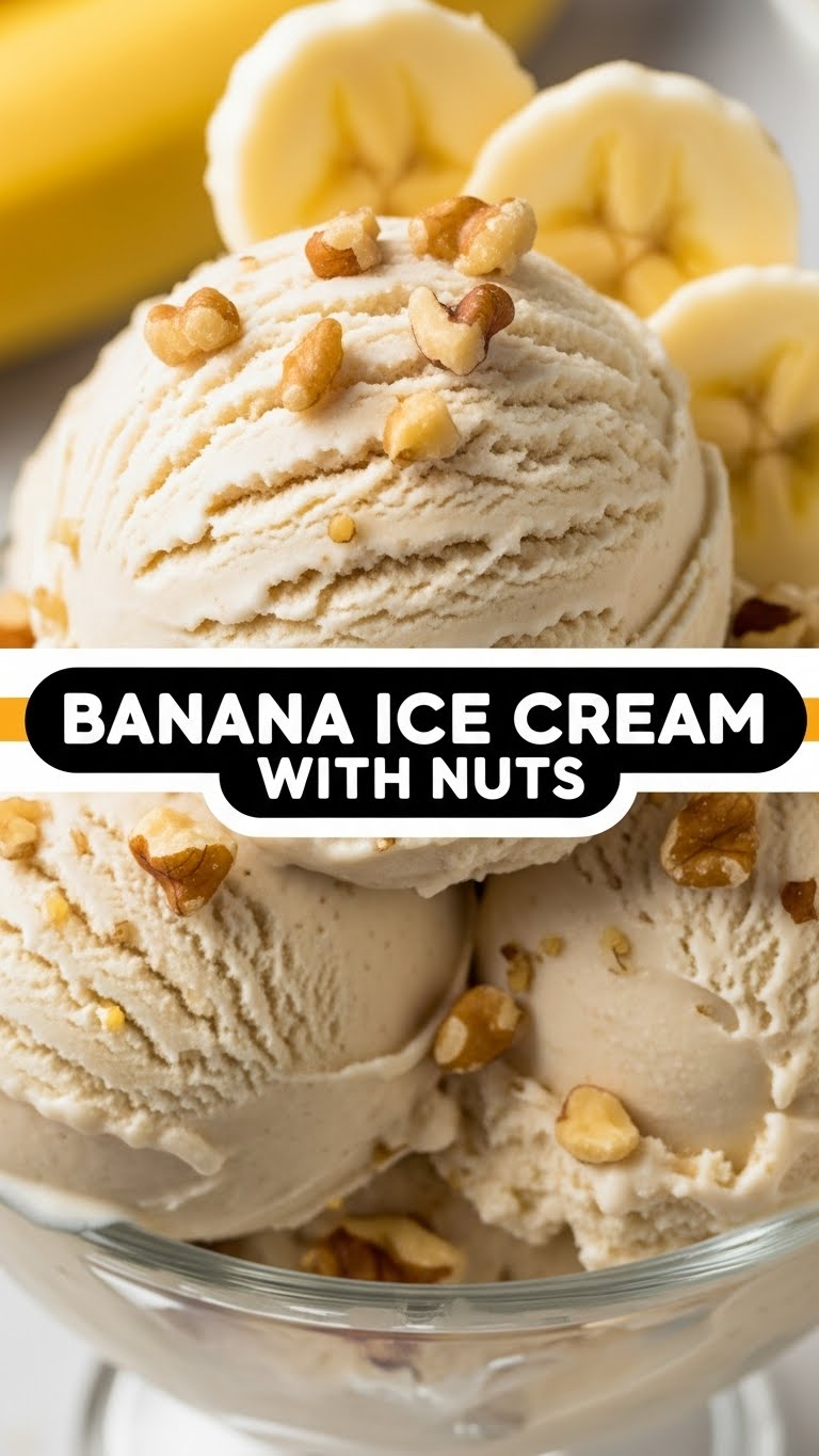 Banana Ice Cream With Nuts