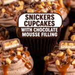 Snickers Cupcakes With Chocolate Mousse Filling