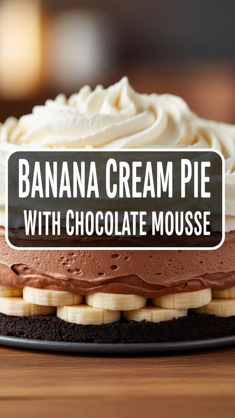 Banana Cream Pie With Chocolate Mousse