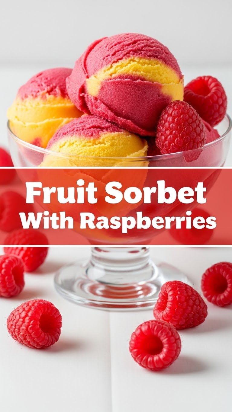 Fruit Sorbet With Raspberries