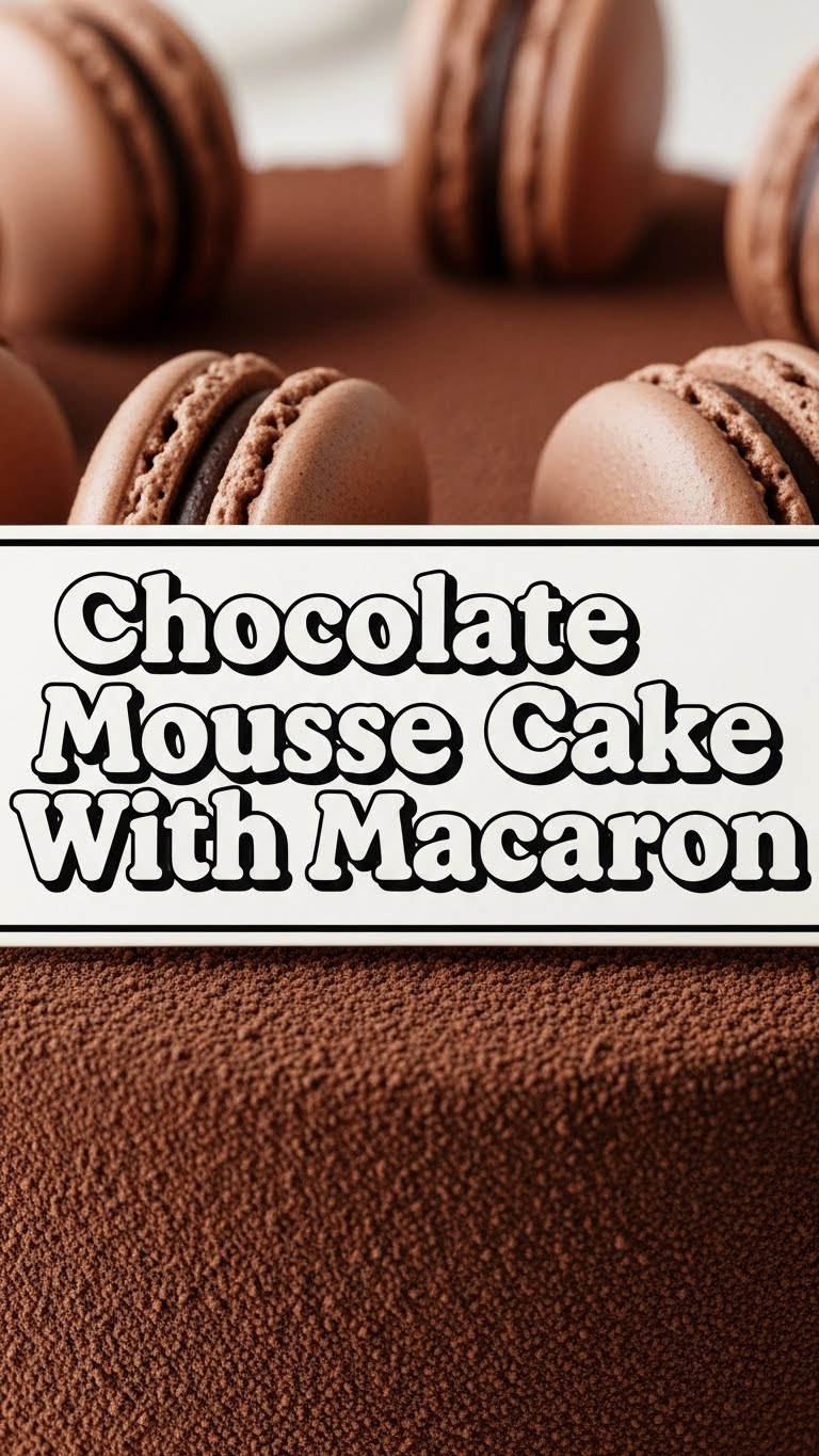 Chocolate Mousse Cake With Macaron