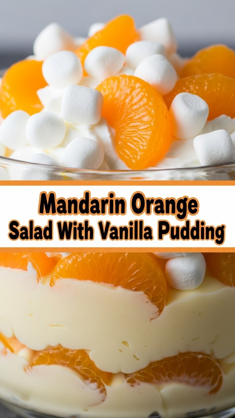 Mandarin Orange Salad With Vanilla Pudding