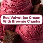 Red Velvet Ice Cream With Brownie Chunks