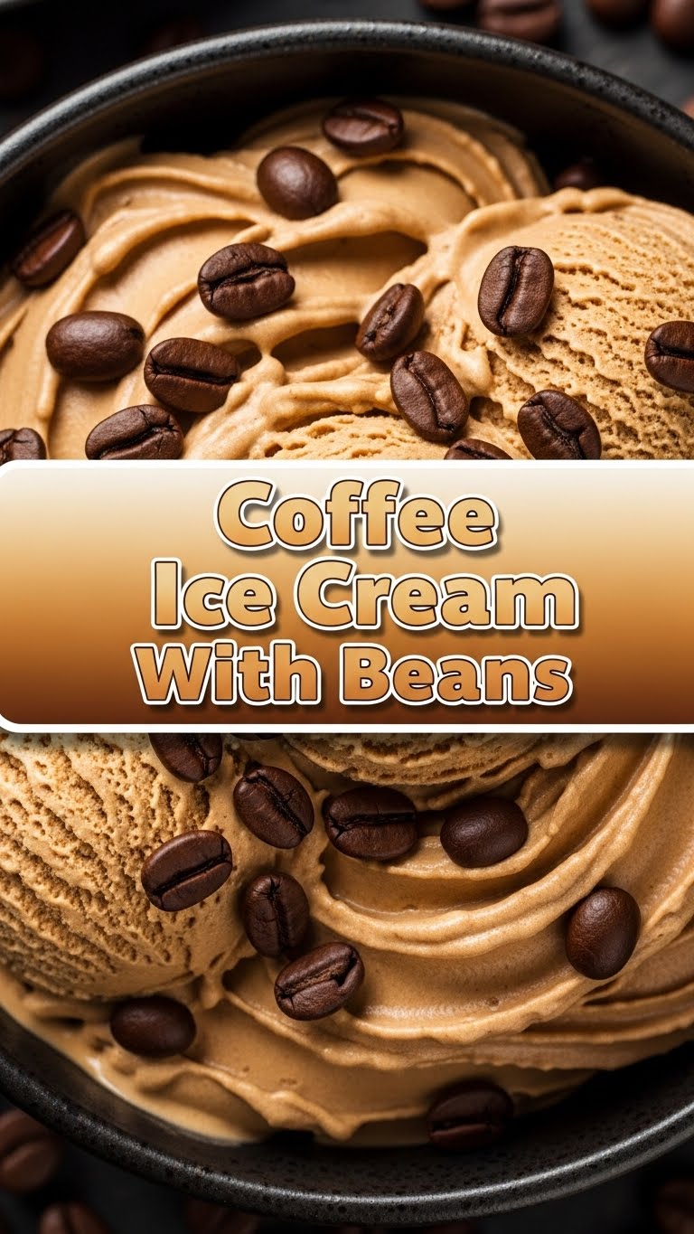 Coffee Ice Cream With Beans