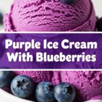 Purple Ice Cream With Blueberries