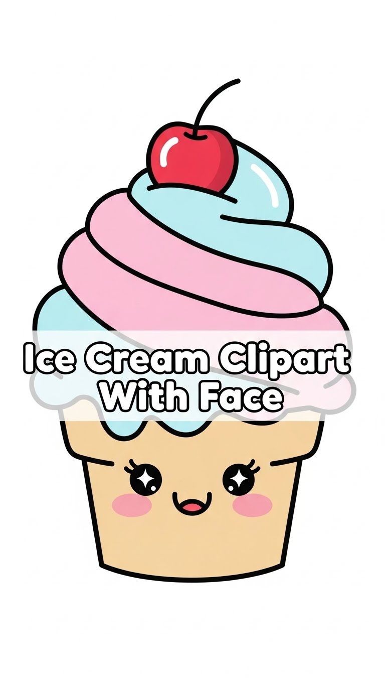 Ice Cream Clipart With Face