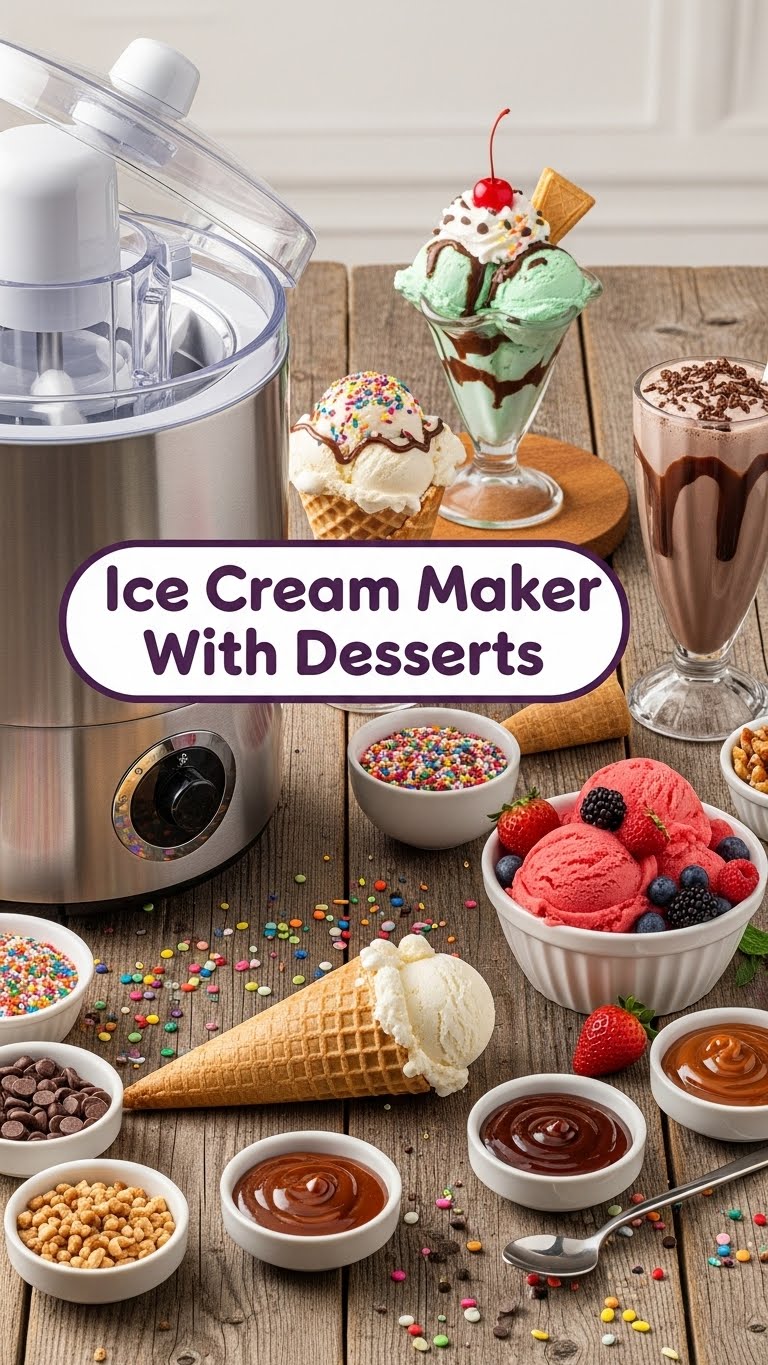 Ice Cream Maker With Desserts