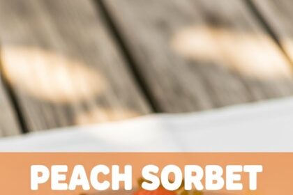 Peach Sorbet With Fresh Fruit