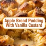 Apple Bread Pudding With Vanilla Custard