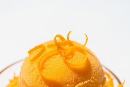 Orange Sorbet With Orange Zest