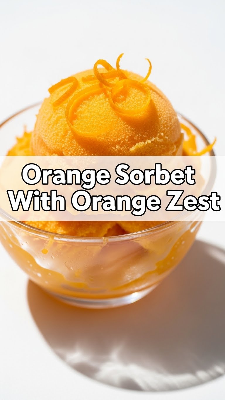 Orange Sorbet With Orange Zest