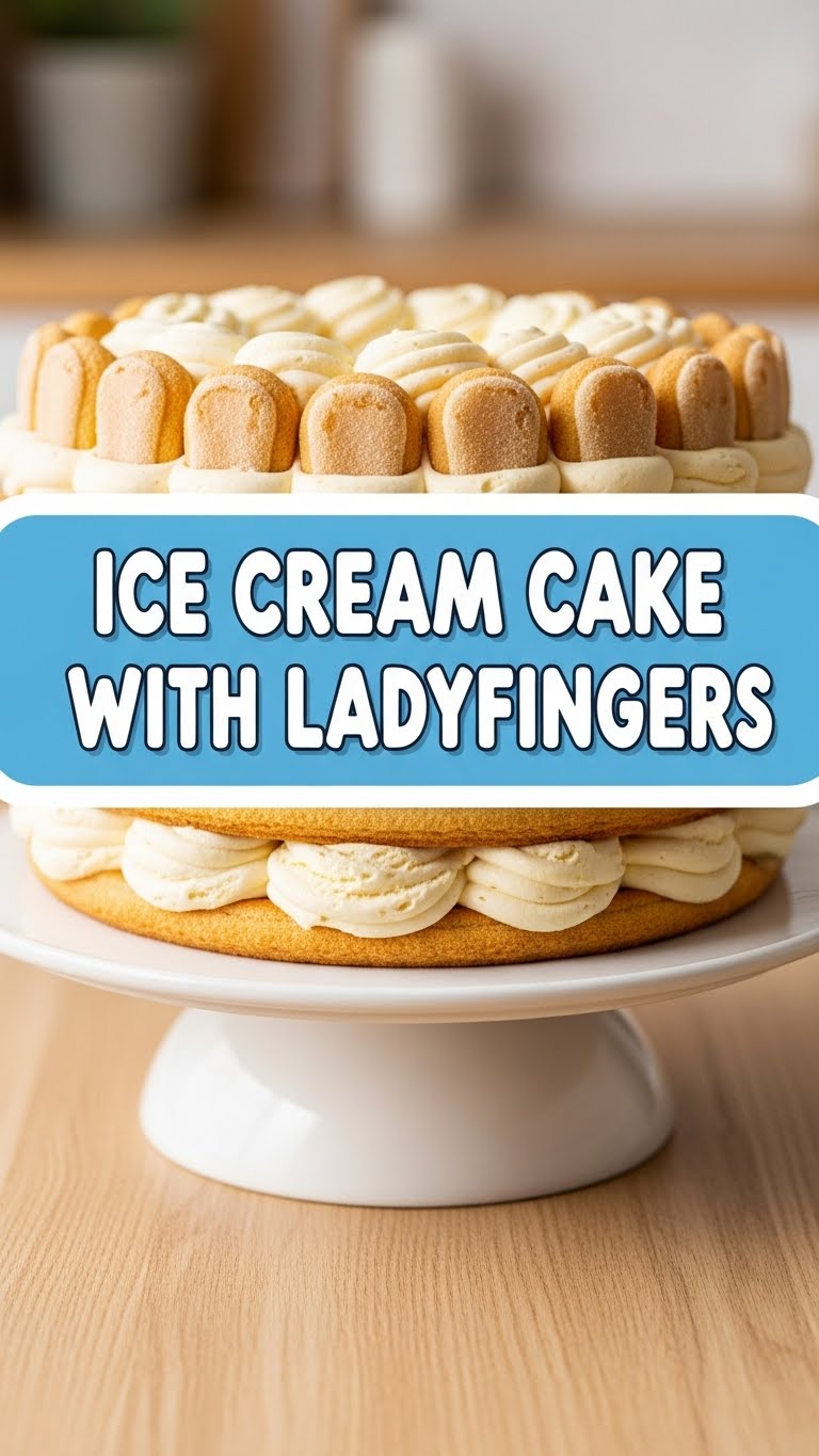 Ice Cream Cake With Ladyfingers