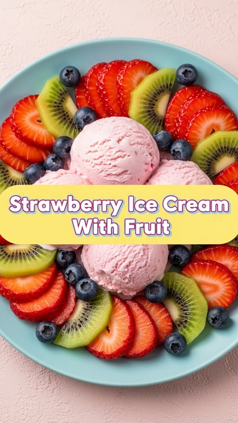 Strawberry Ice Cream With Fruit