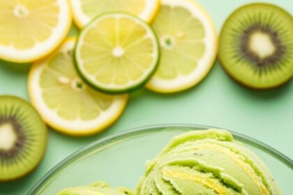 Kiwi Sorbet With Lemon