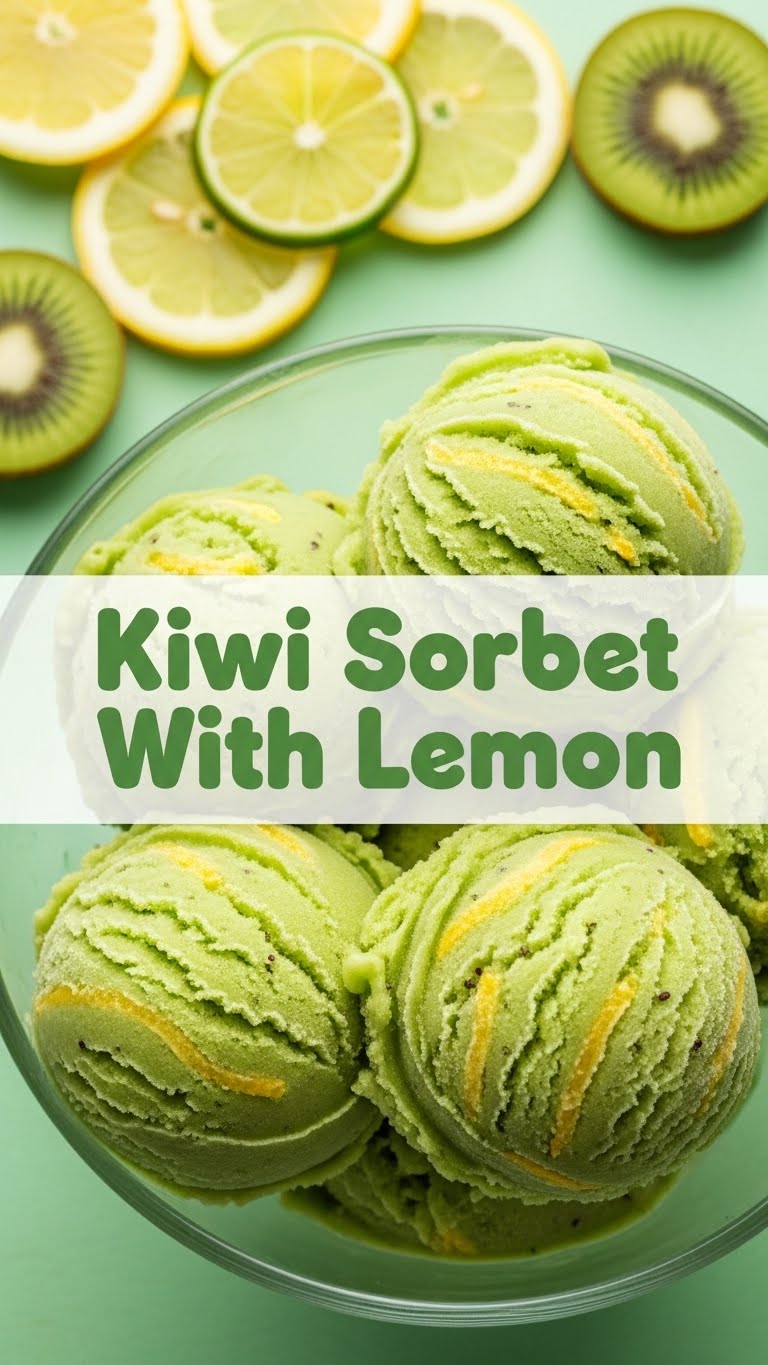 Kiwi Sorbet With Lemon