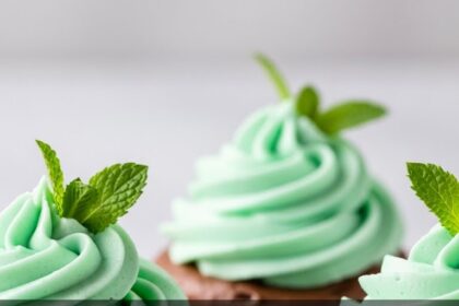 Chocolate Mousse Cupcakes With Mint