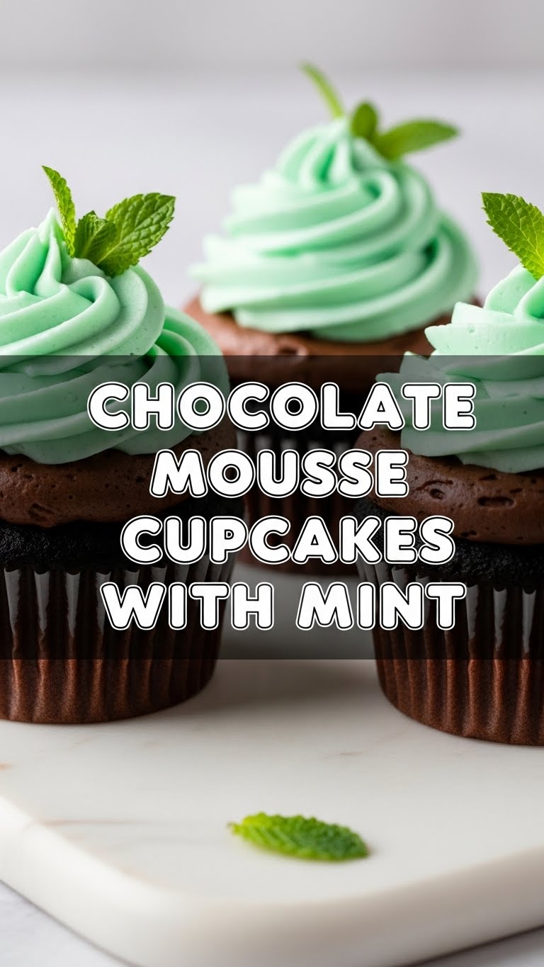 Chocolate Mousse Cupcakes With Mint