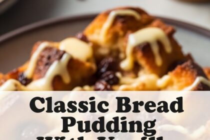 Classic Bread Pudding With Vanilla Caramel Sauce