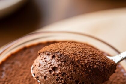 Chocolate Mousse With Cocoa Powder