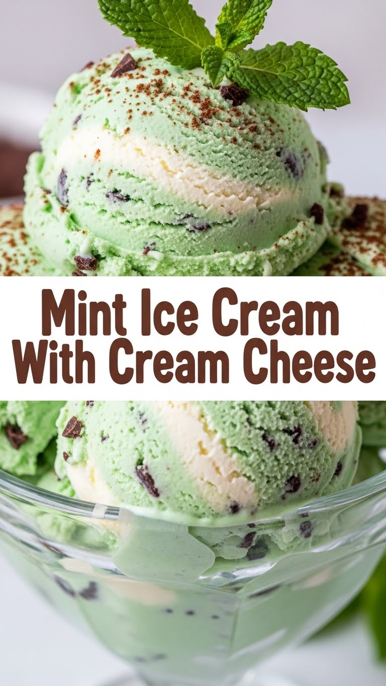 Mint Ice Cream With Cream Cheese