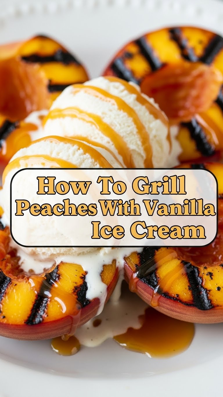 How To Grill Peaches With Vanilla Ice Cream
