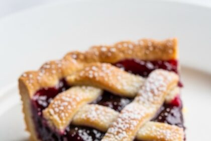 Cherry Tart With Ice Cream