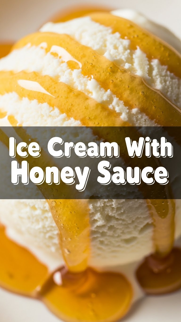 Ice Cream With Honey Sauce