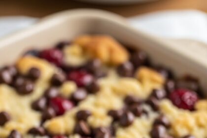 Chocolate Cherry Dump Cake With Vanilla Pudding