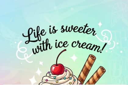 Ice Cream Sundae With Quote