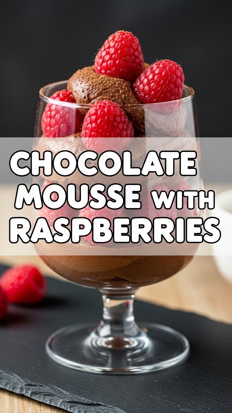 Chocolate Mousse With Raspberries