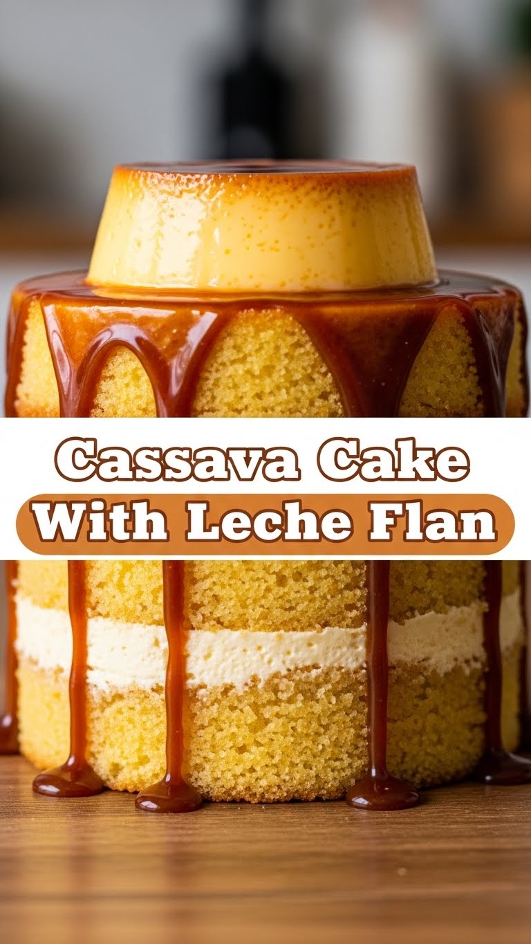 Cassava Cake With Leche Flan