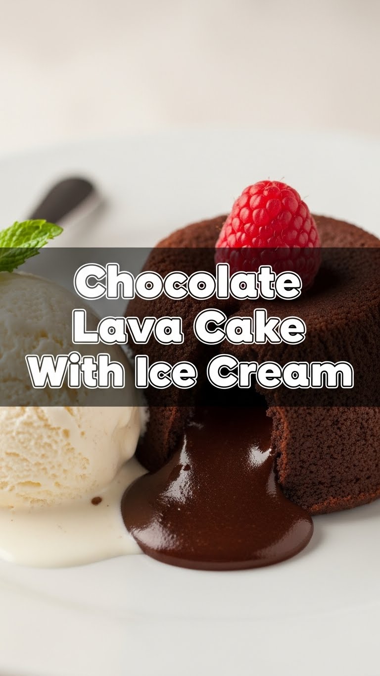 Chocolate Lava Cake With Ice Cream