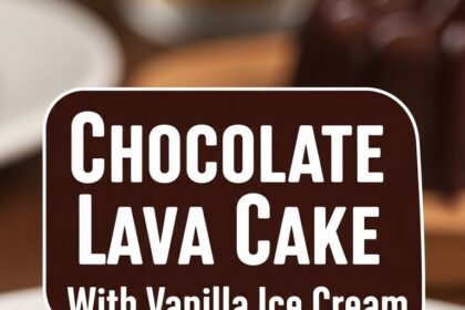 Chocolate Lava Cake With Vanilla Ice Cream