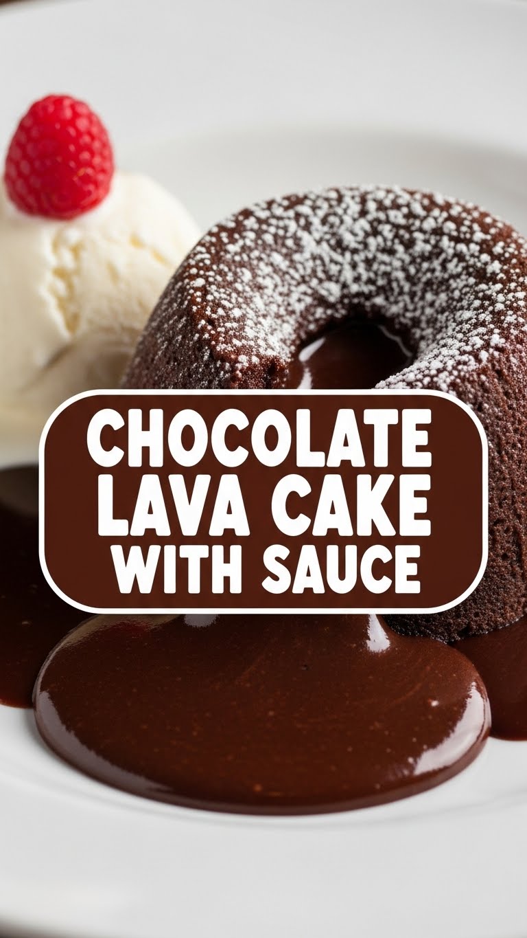 Chocolate Lava Cake With Sauce