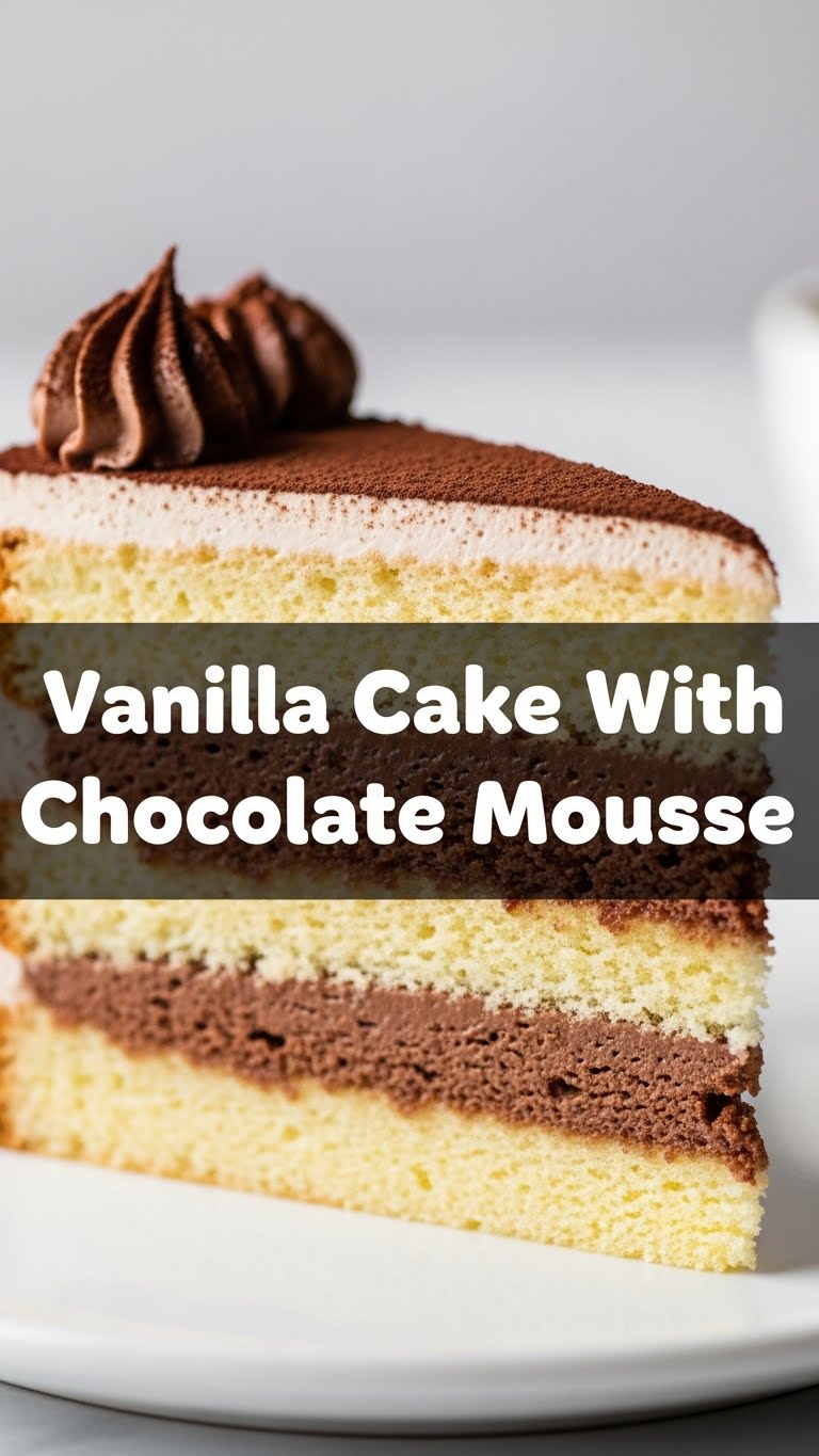 Vanilla Cake With Chocolate Mousse