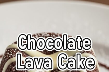 Chocolate Lava Cake With Vanilla Sauce