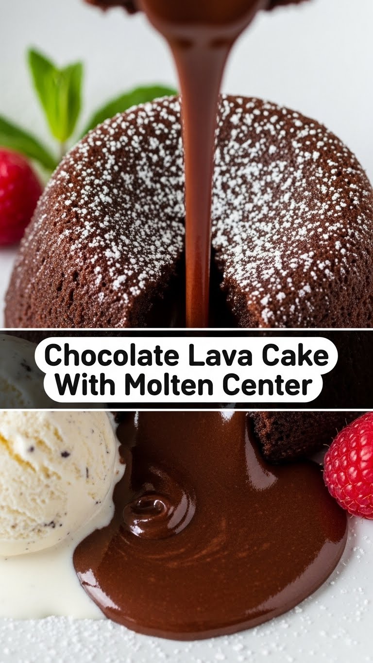 Chocolate Lava Cake With Molten Center