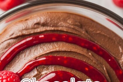 Chocolate Mousse With Raspberry Sauce