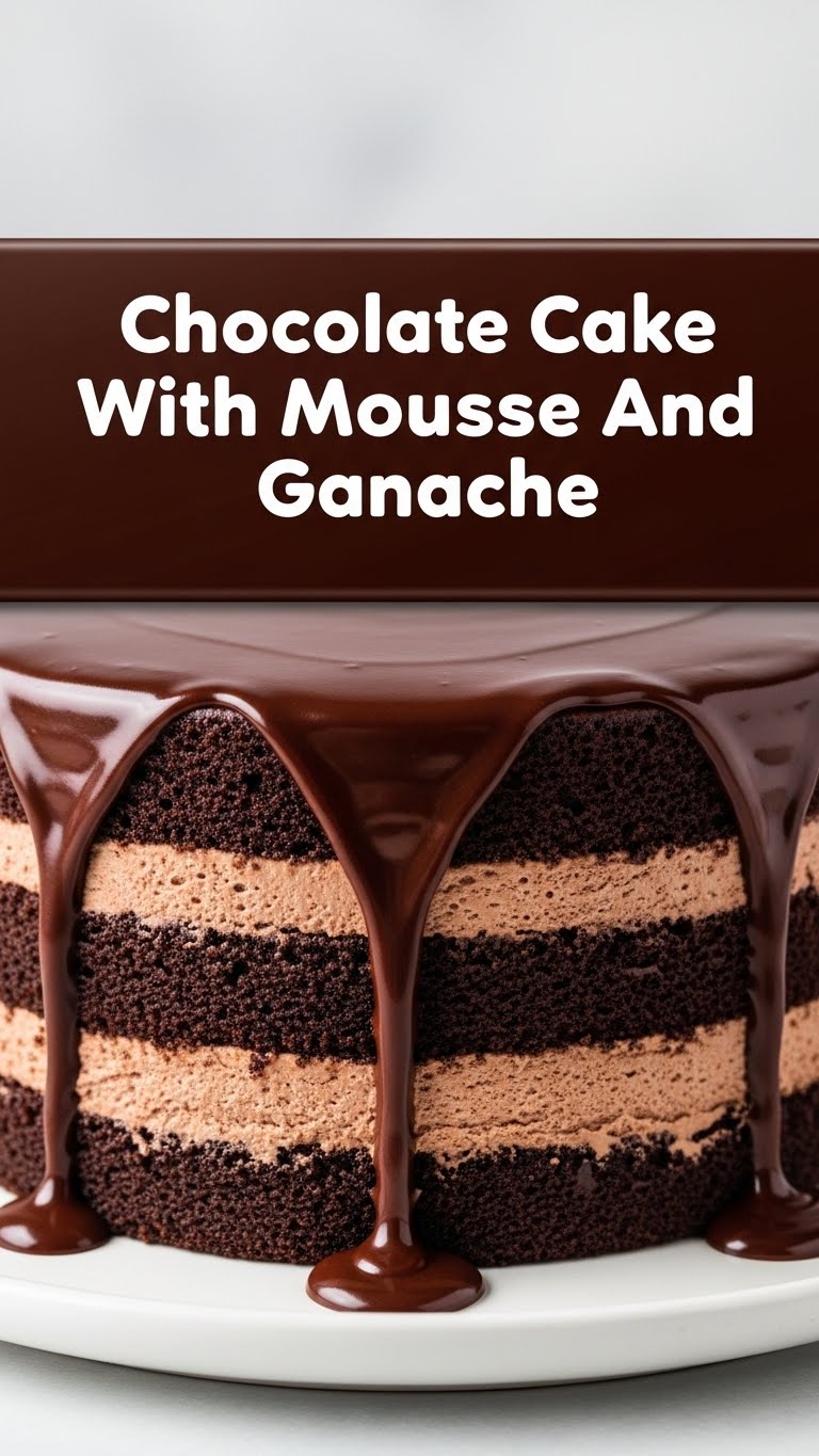 Chocolate Cake With Mousse And Ganache