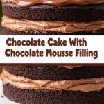 Chocolate Cake With Chocolate Mousse Filling