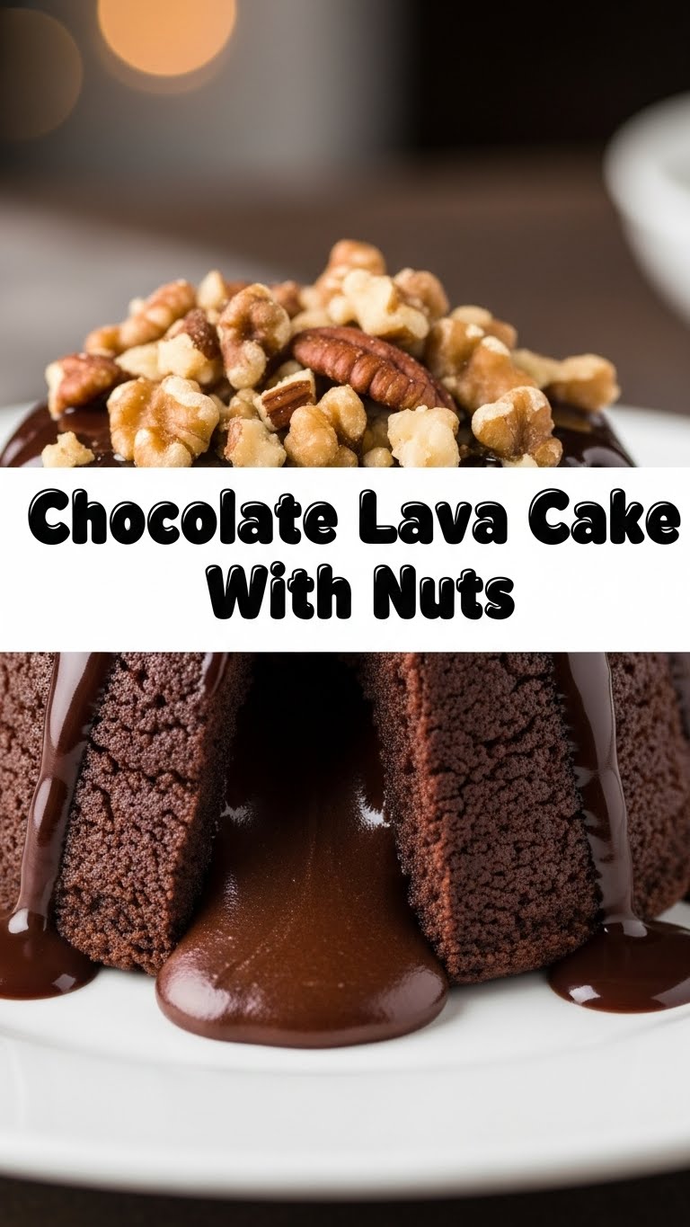 Chocolate Lava Cake With Nuts
