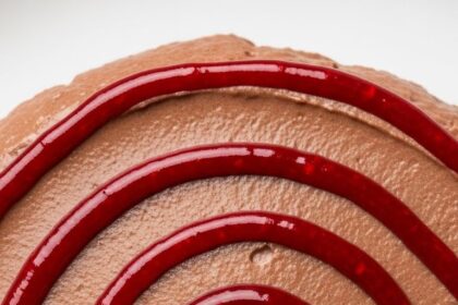 Chocolate Mousse With Raspberry Coulis