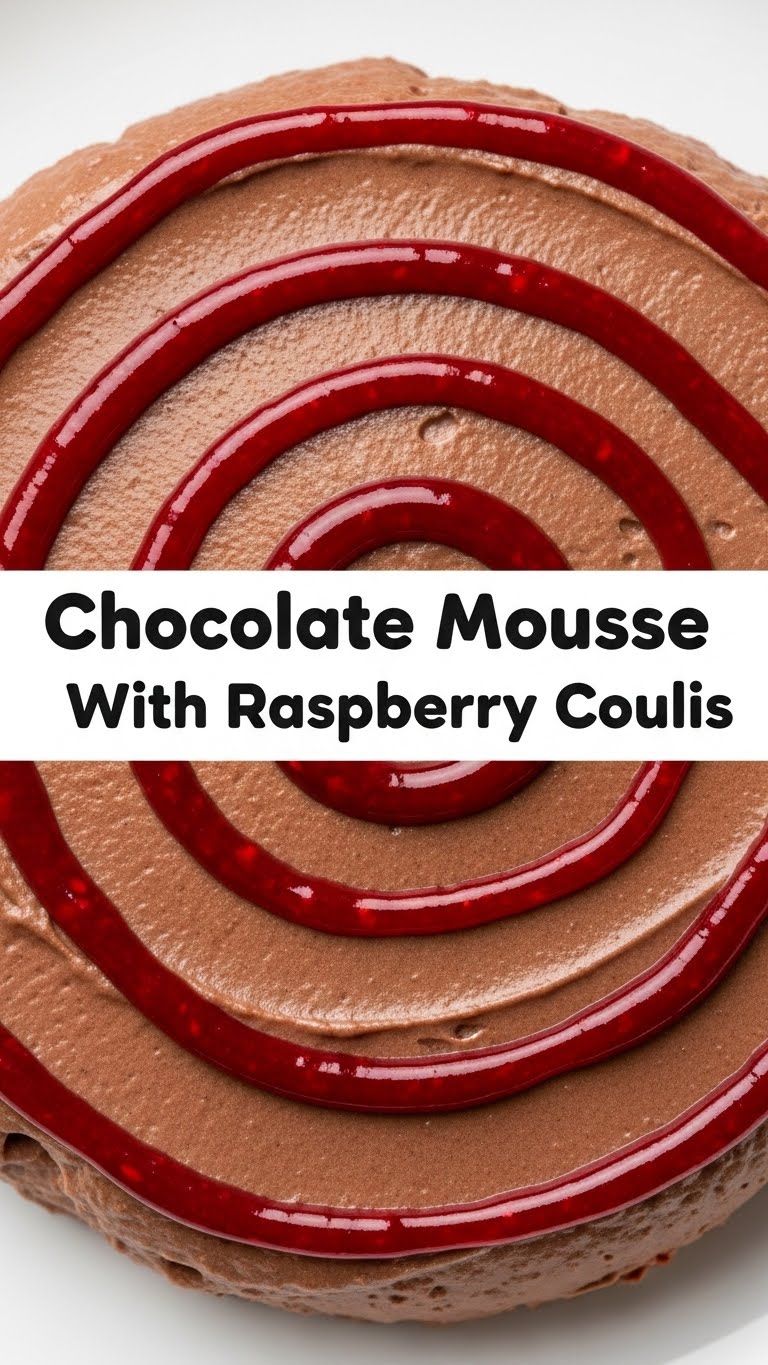 Chocolate Mousse With Raspberry Coulis