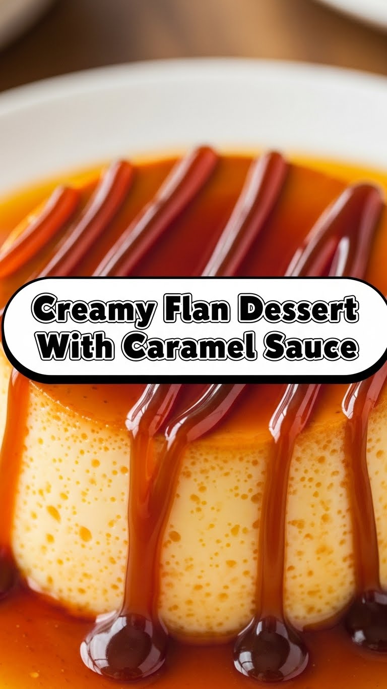 Creamy Flan Dessert With Caramel Sauce