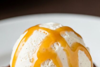 Chocolate Brownie With Ice Cream And Caramel