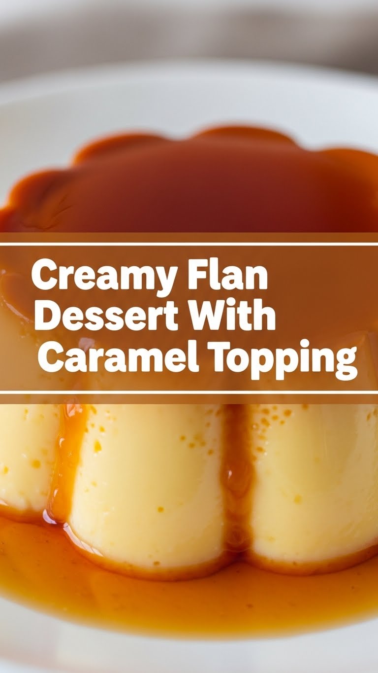 Creamy Flan Dessert With Caramel Topping