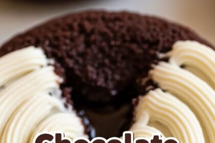 Chocolate Lava Cake With Cream Cheese Frosting